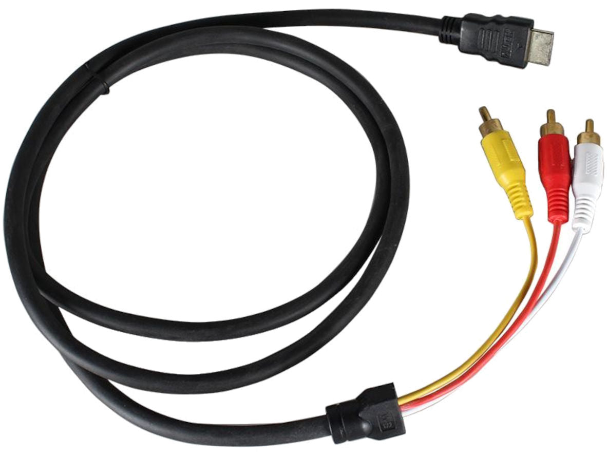 1.5m HDMI to RCA Composite (CVBS) Cable - 3x Male RCA Audio Video AV Converter