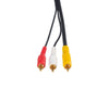 3m RCA Audio Video Cable 3 to 3 RCA Plugs with Yellow RG59