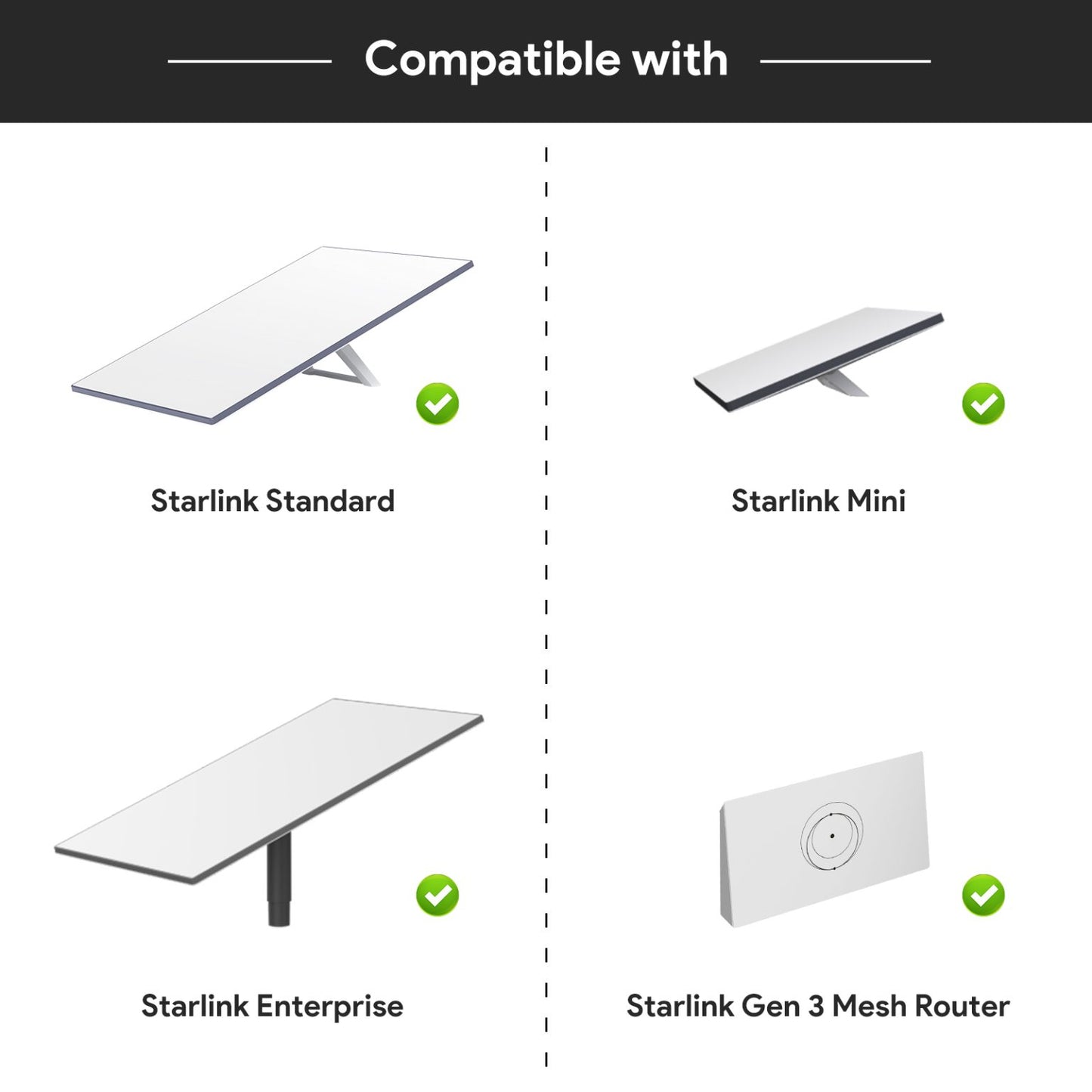 Starlink Waterproof Silicone Plug - Set of 3, Dustproof, Weather-Resistant