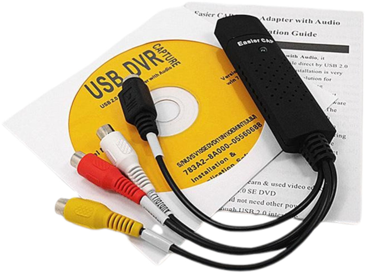 EasyCAP USB 2.0 Capture Device for VHS DVD CVBS & S-Video Transfer to PC