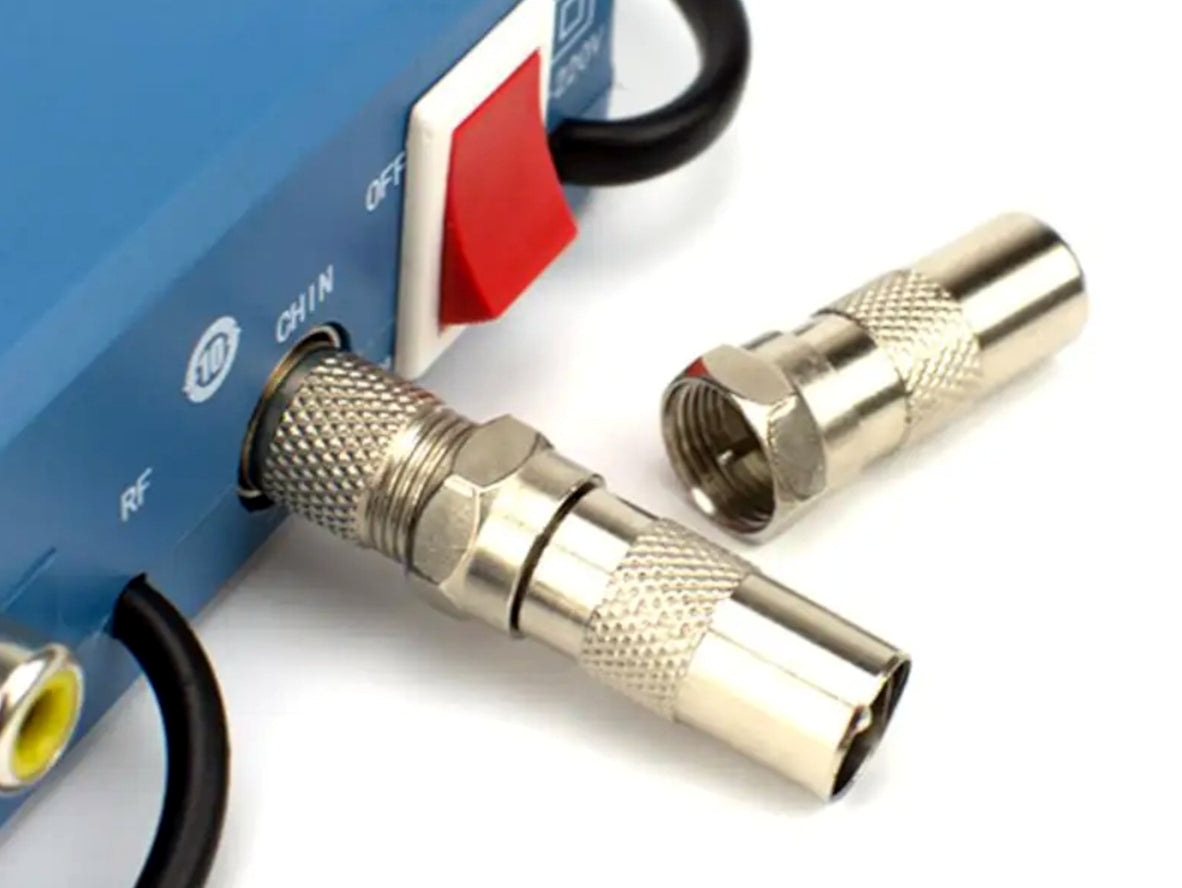 Male F-Type to Male PAL (Belling-Lee) Connector Adapter | Universal RF Coaxial Plug for TV, Radio, Antenna, Receiver