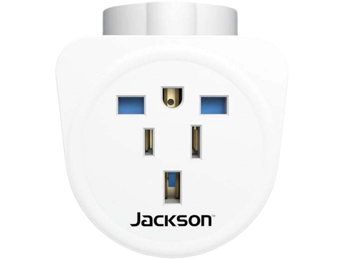 Jackson Inbound Travel Adaptor with Surge Protection | World to NZ Plug Converter | Universal Input for USA, UK, EU, Asia to NZ/AUS Sockets | SAA Approved