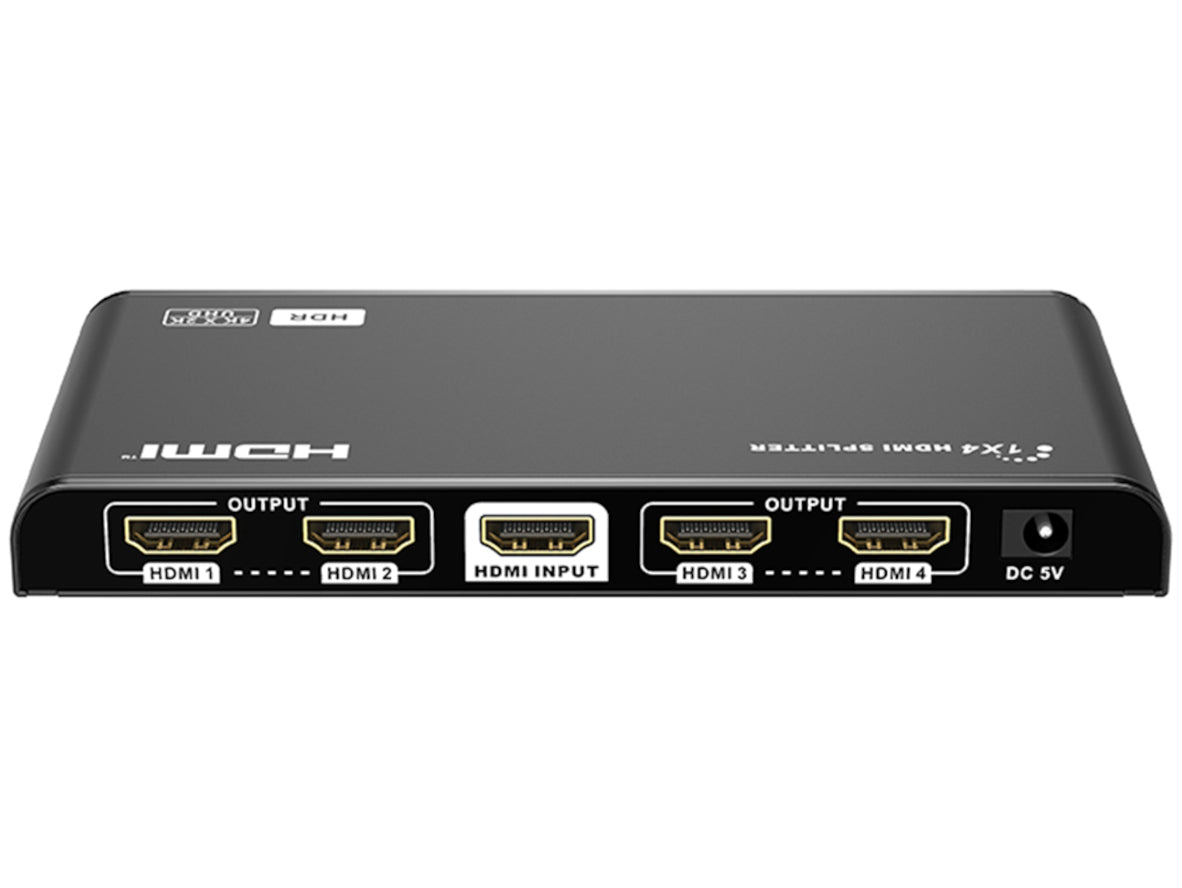 LENKENG LKV314HDR-V2.0 1x4 HDMI Splitter – 4K@60Hz, HDR, EDID, HDCP2.2, HDMI 2.0, Metal Housing