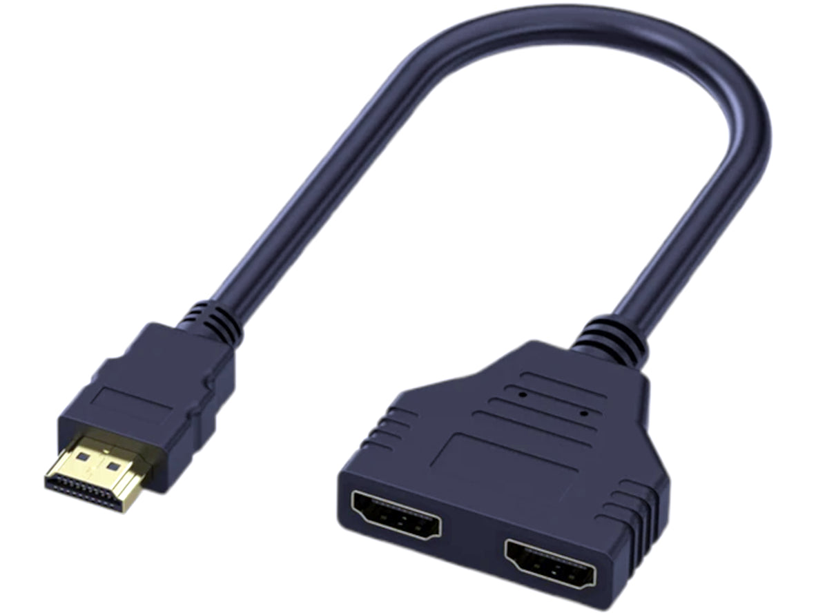 HDMI Splitter 2 Way 1 In 2 Out Y Adapter Cable