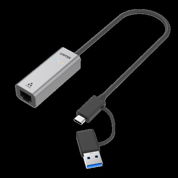 Unitek U1313C USB-C/USB-A to 2.5Gbps Ethernet Adapter