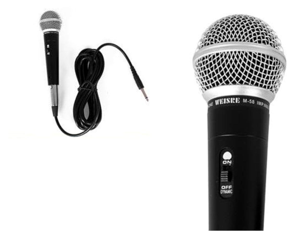Professional Dynamic Handheld Vocal Microphone with On/Off Switch, 5m XLR to 6.35mm Cable