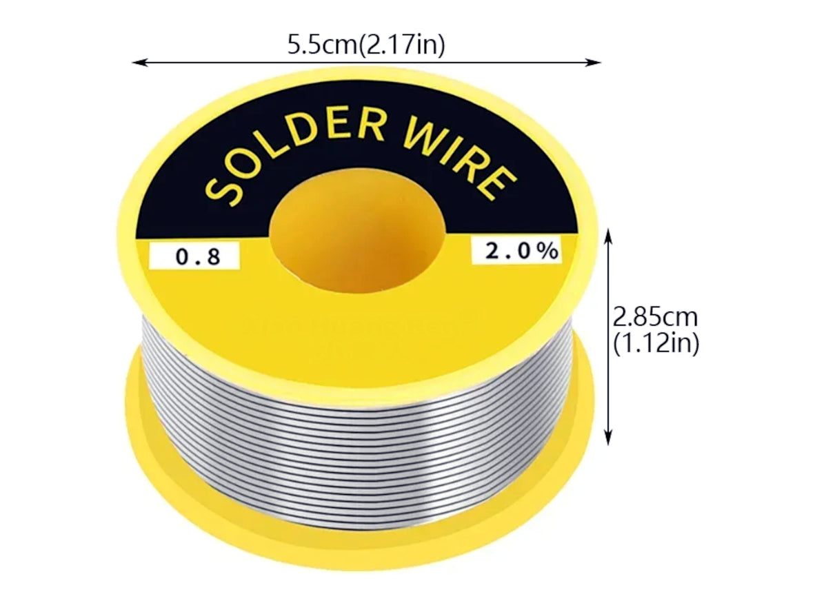 Solder Wire 2% Rosin Core 63/37 Tin/lead 0.8mm Diameter 50g Reel