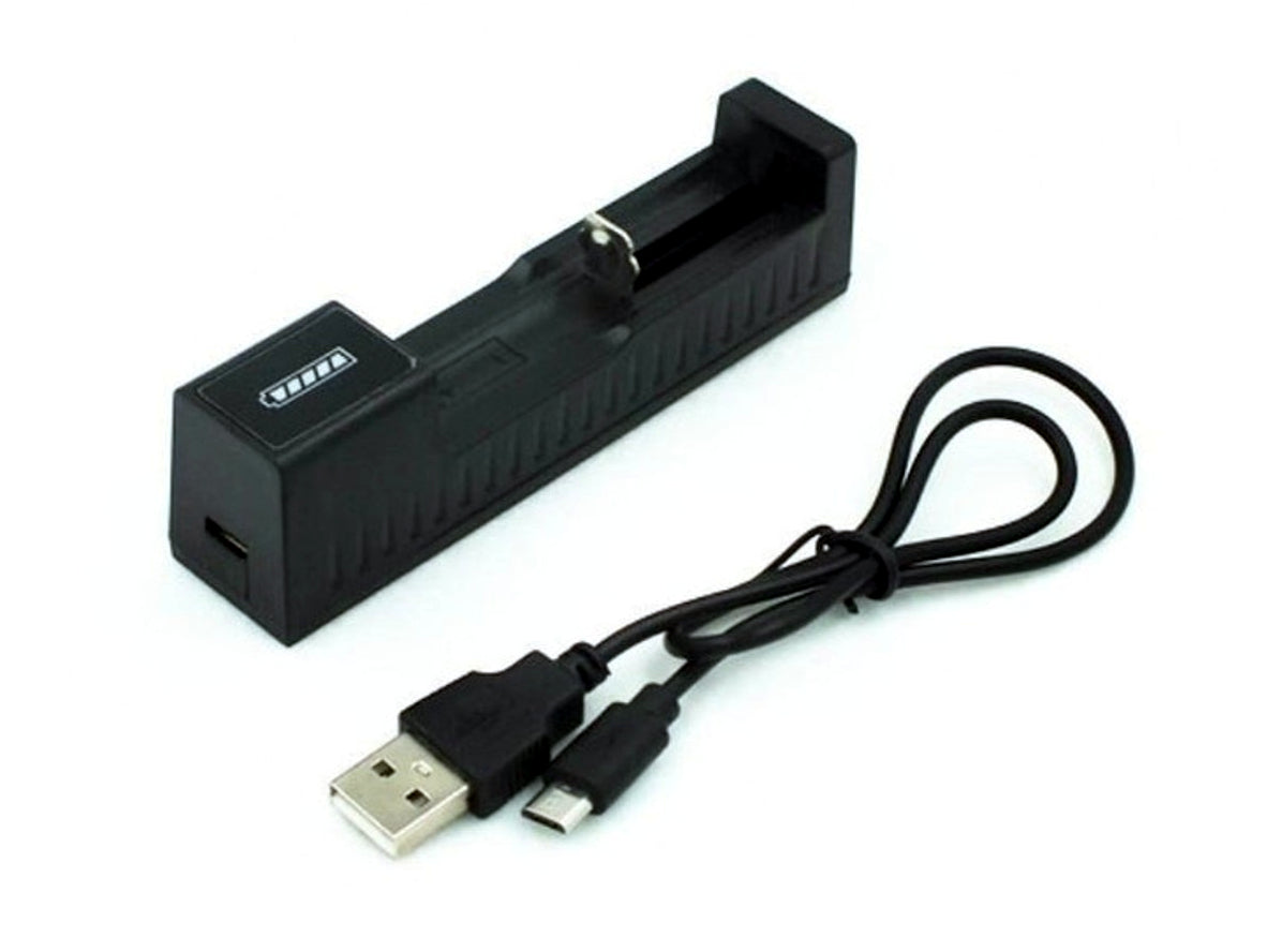 18650 USB Battery Charger Single Slot with LED Indicator