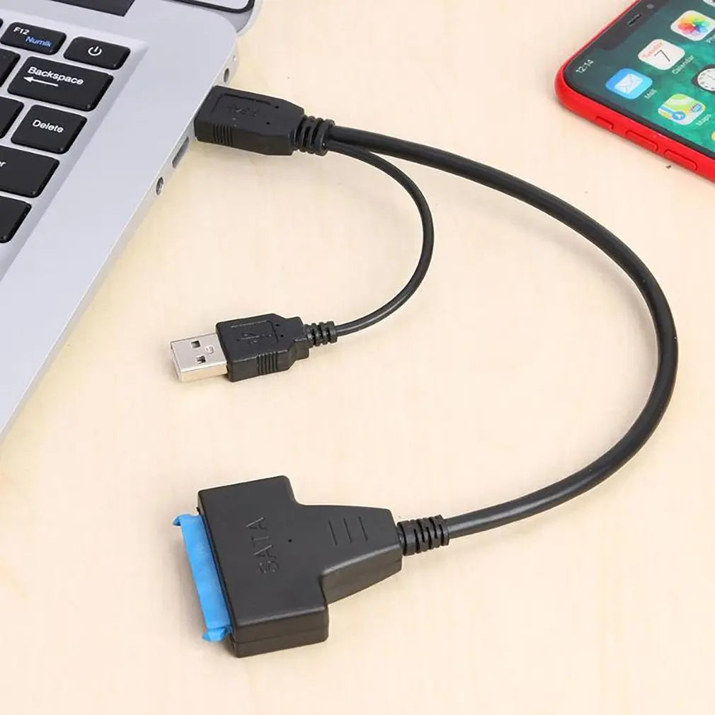 USB 3.0 to SATA Adapter Cable with Dual USB Power – 22-Pin for 2.5″ HDD SSD Drives – NZ Plug & Play Data Transfer Solution