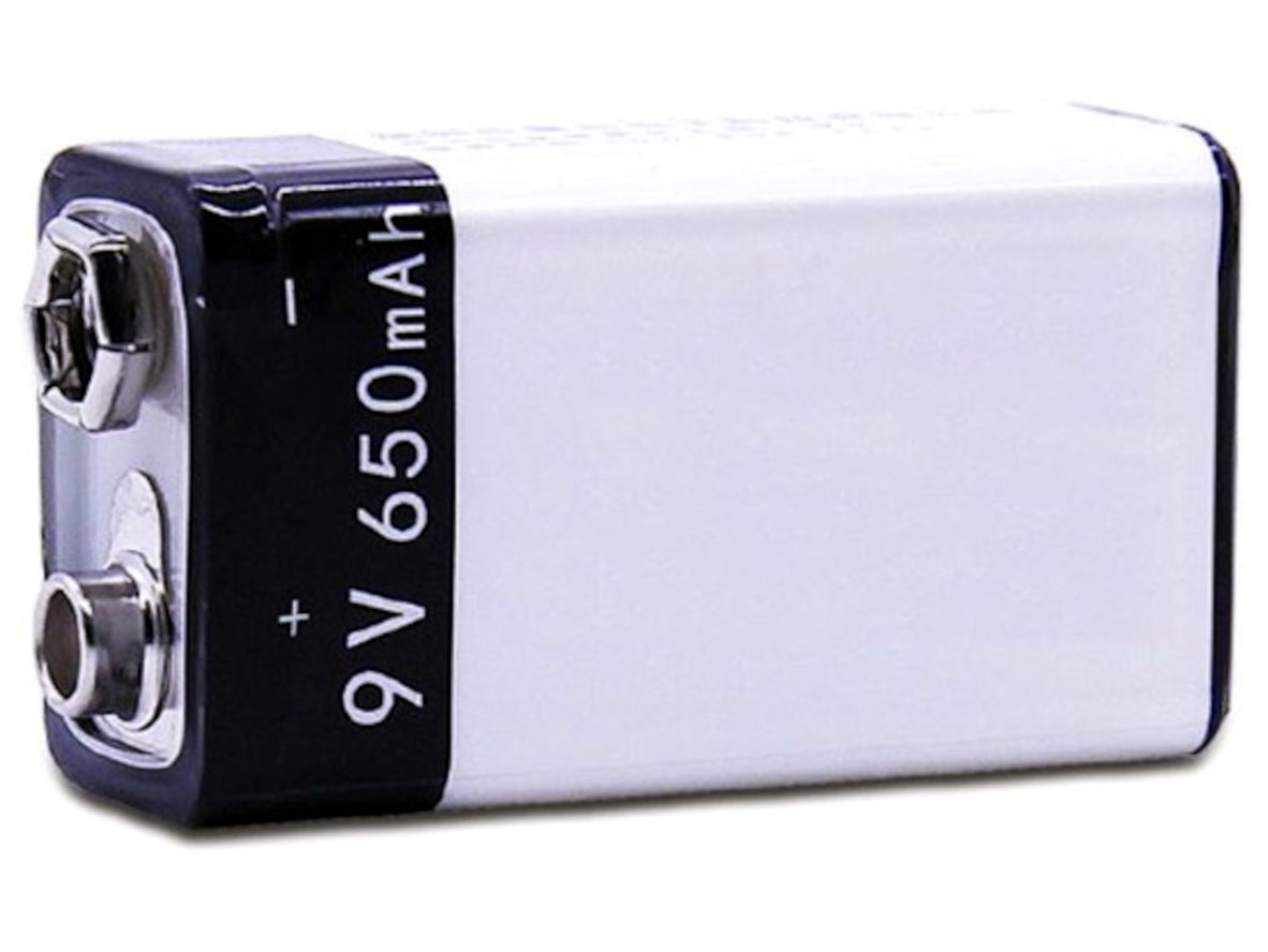 USB Rechargeable 9V 650mAh Li-ion Battery