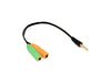 Microphone earphone headphone audio splitter Y cable for Android phone & tablet