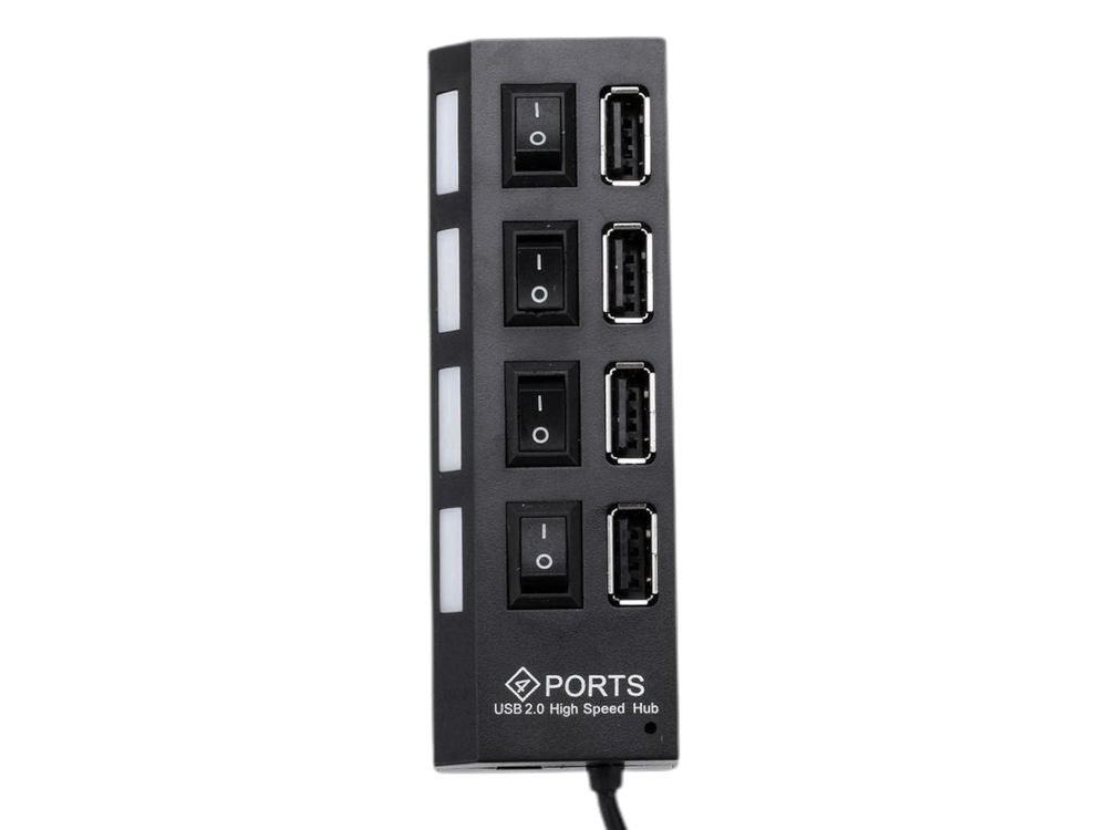 4 Port USB 2.0 Individually Switched USB HUB with Optional Power Port