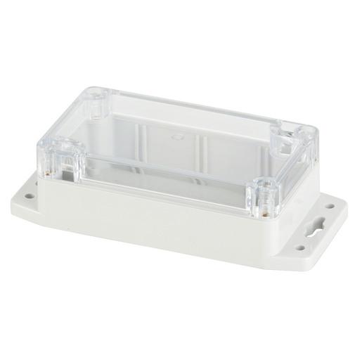 IP65 Sealed Polycarbonate Enclosure with Mounting Flange - 115(W) x 65(D) x 40(H)mm - techexpress nz