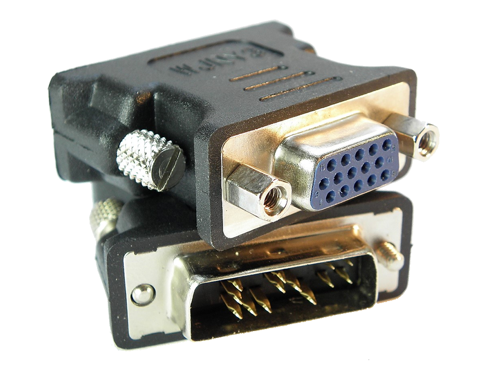 Male DVI plug to Female VGA socket adapter cable cord lead