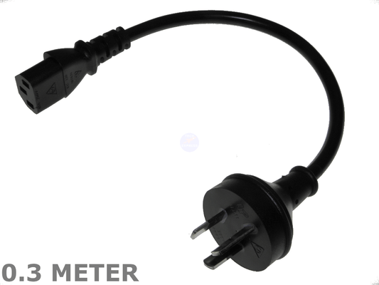 NZ 3 pin male wall plug to IEC Female socket POWER CORD cable lead - techexpress nz
