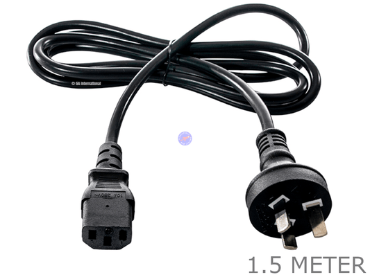 1.5 Meter 3 Pin Male wall plug to IEC Female Socket Power Cord Cable 1.5M lead - techexpress nz