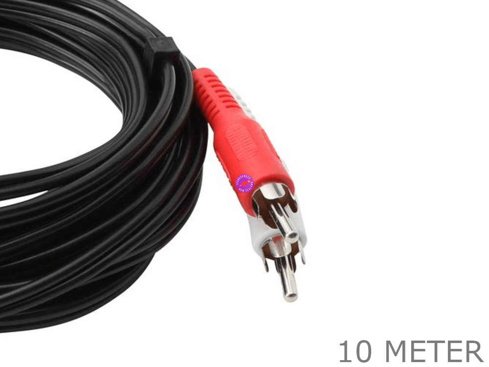 10 Meter AV Audio Video 2 Male RCA to 2 RCA Plug cable cord Stereo 10M - techexpress nz