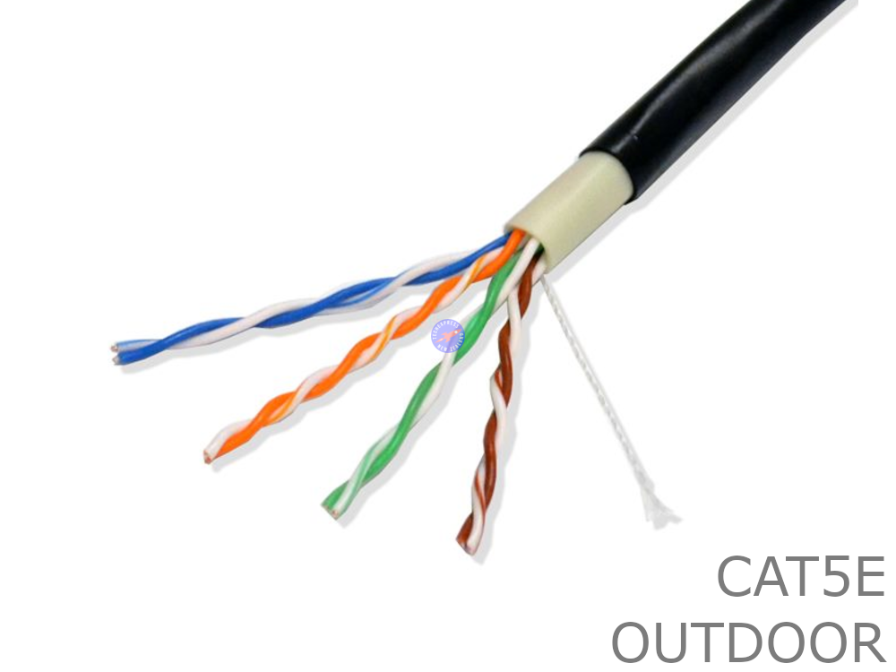 305 Meter Black Outdoor External Cat5e 4 Pair UTP Cable - techexpress nz