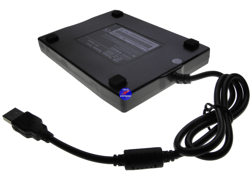 Portable external USB floppy disk drive 3.5" inch 1.44mb diskette reader writer - techexpress nz