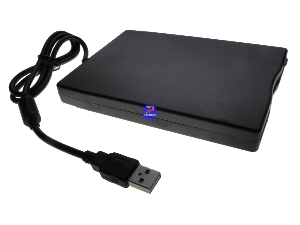 Portable external USB floppy disk drive 3.5" inch 1.44mb diskette reader writer - techexpress nz