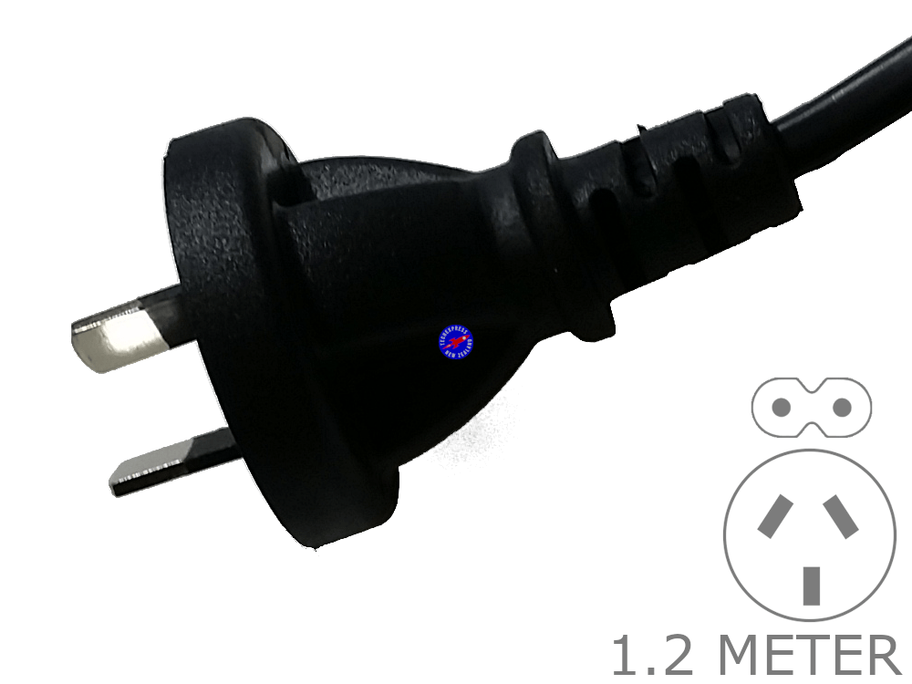 1.2 Meter 2 Pin Figure 8 Power Cable Cord 1.2M Lead - techexpress nz