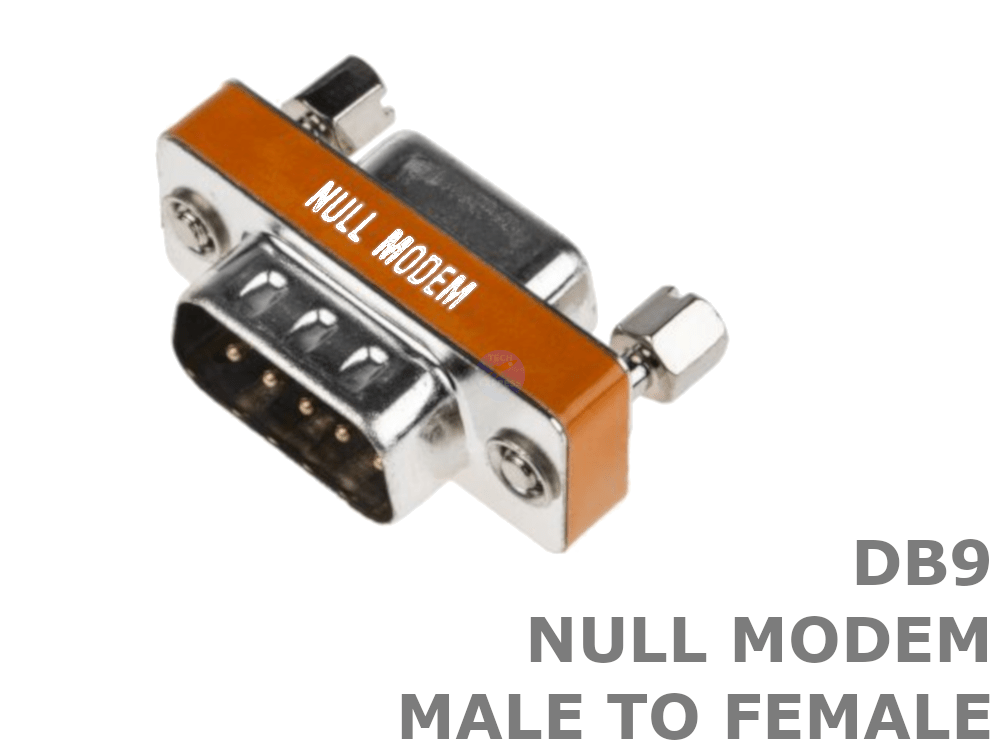 9 Pin DB9 Male to Female Null Modem Adapter - techexpress nz