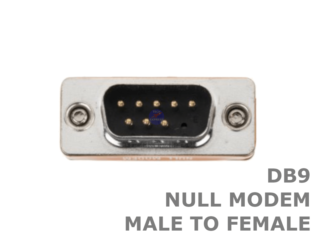 9 Pin DB9 Male to Female Null Modem Adapter - techexpress nz