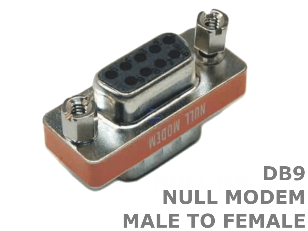 9 Pin DB9 Male to Female Null Modem Adapter - techexpress nz