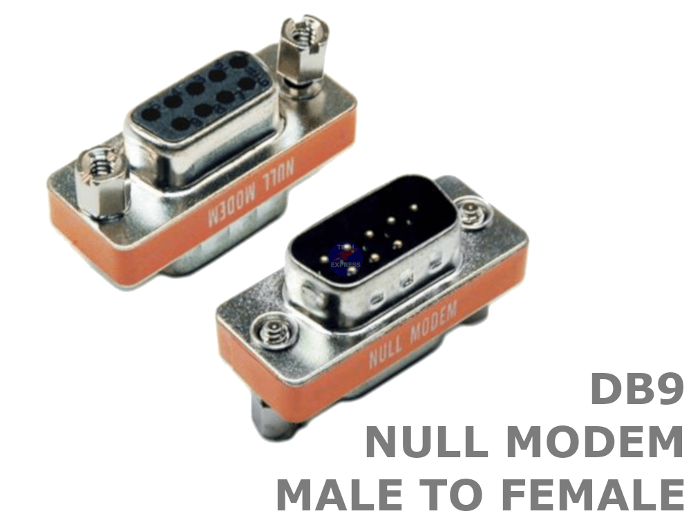 9 Pin DB9 Male to Female Null Modem Adapter - techexpress nz