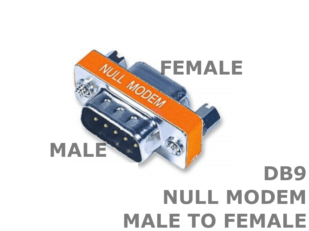 9 Pin DB9 Male to Female Null Modem Adapter - techexpress nz