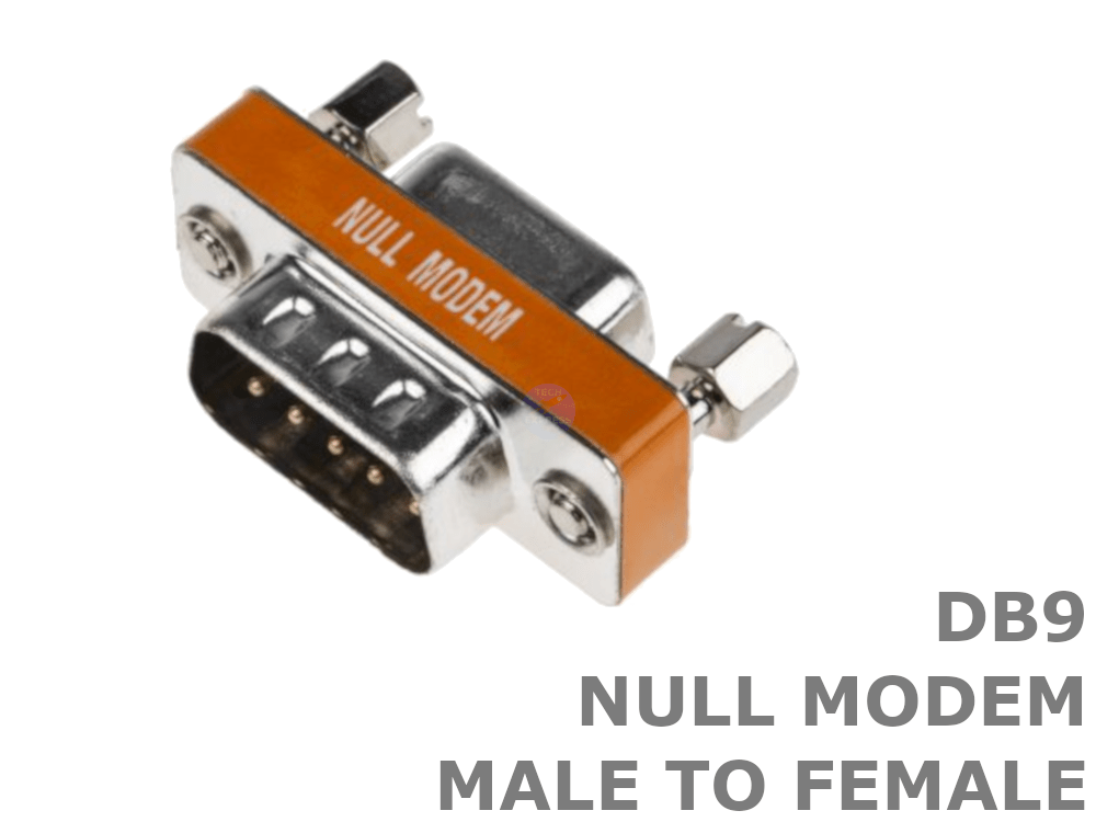 9 Pin DB9 Male to Female Null Modem Adapter - techexpress nz