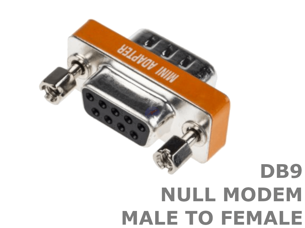 9 Pin DB9 Male to Female Null Modem Adapter - techexpress nz