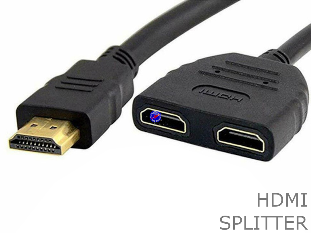 HDMI Splitter 2 Way 1 In 2 Out Y Adapter Cable - techexpress nz
