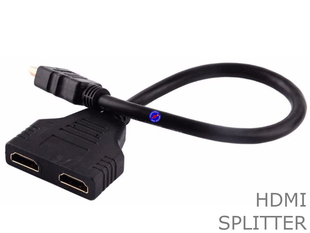 HDMI Splitter 2 Way 1 In 2 Out Y Adapter Cable - techexpress nz