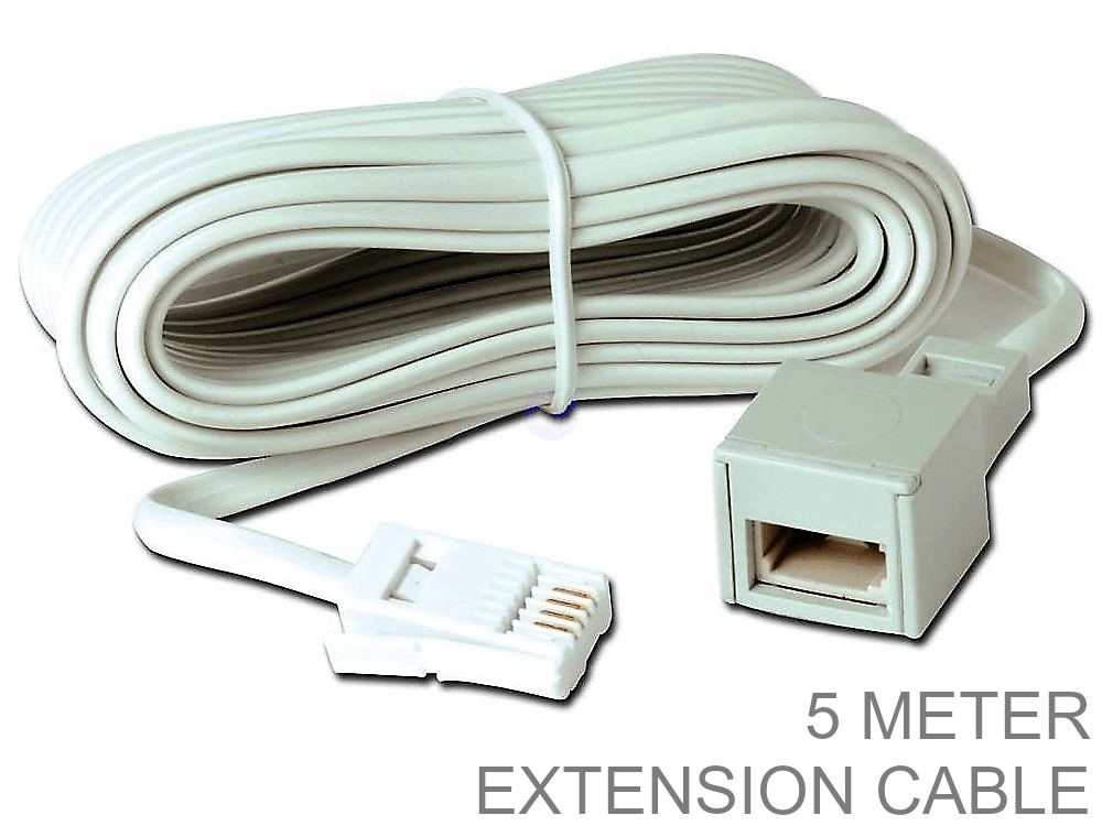 5 Meter Male to Female BT Telephone Extension Cable - techexpress nz