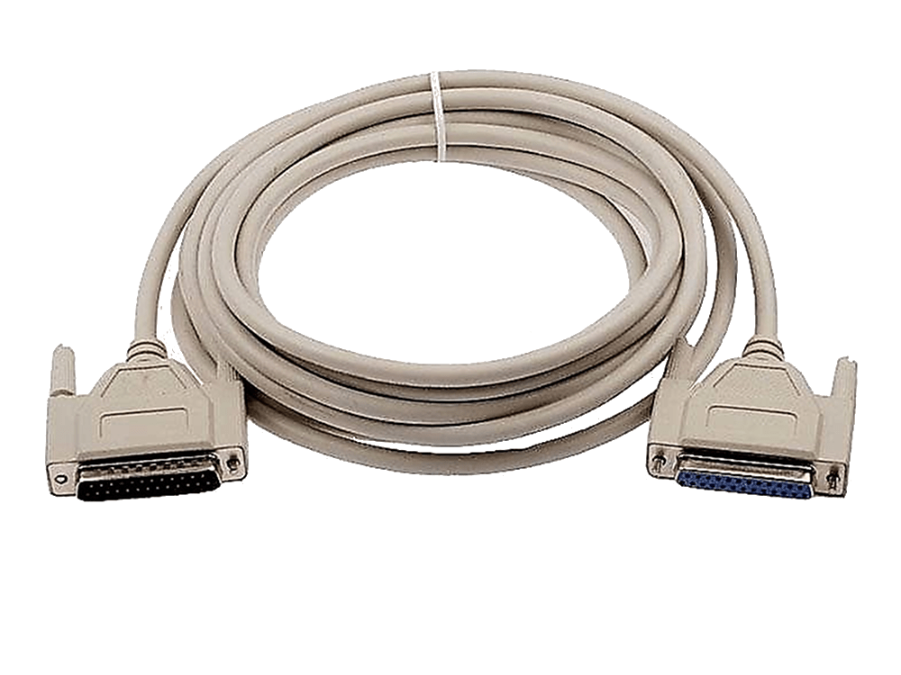 2 Meter 25 Pin DB25 Male to Female Null Modem Serial Cable Cord 2M Lead - techexpress nz