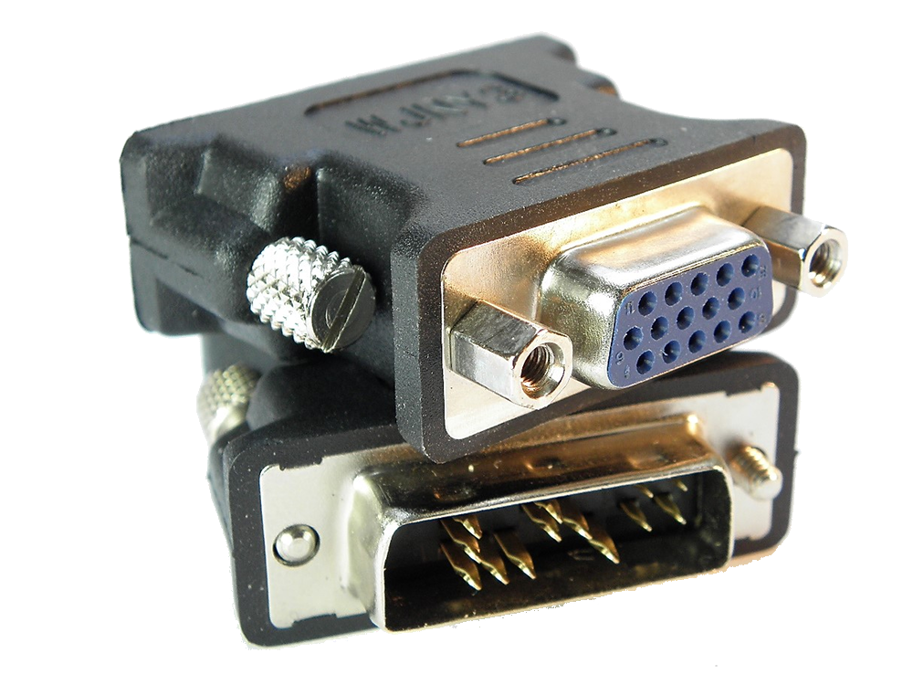 Male DVI plug to Female VGA socket adapter cable cord lead converter
