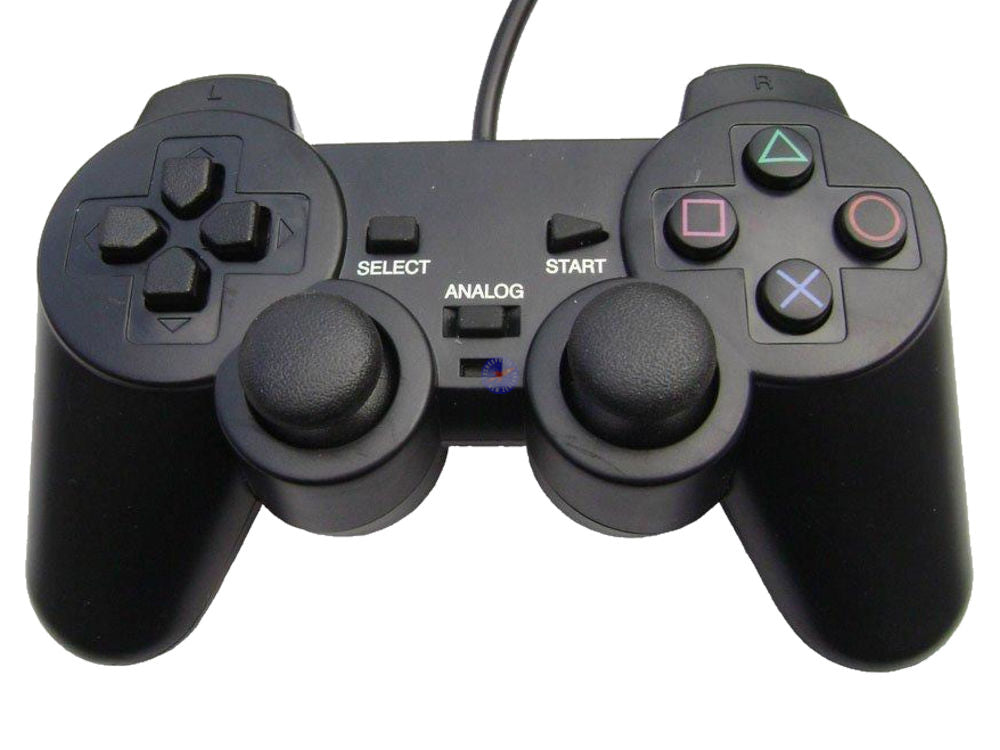 Joystick Game Controller For Sony Playstation 2 PS2 Wired vibration feedback