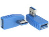 USB 3.0 Male to Female Right Angle R/A Elbow RIGHT 90 Degree