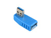 USB 3.0 Male to Female Right Angle R/A Elbow RIGHT 90 Degree