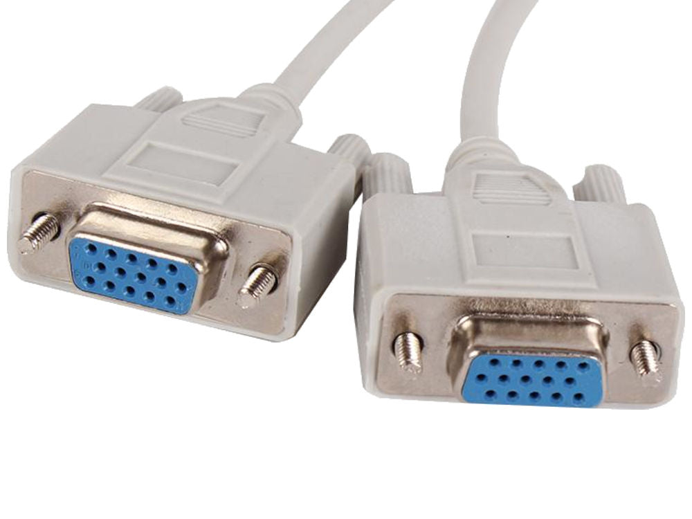 1 to 2 Way Passive VGA Splitter Cable – Dual Monitor Y-Splitter for PC, Laptop, Projector