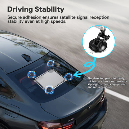 Starlink Mini Magnetic Vehicle Mount – Strong Suction Base, Car Window & Roof Mount Kit for Portable Starlink Mini Internet Connectivity