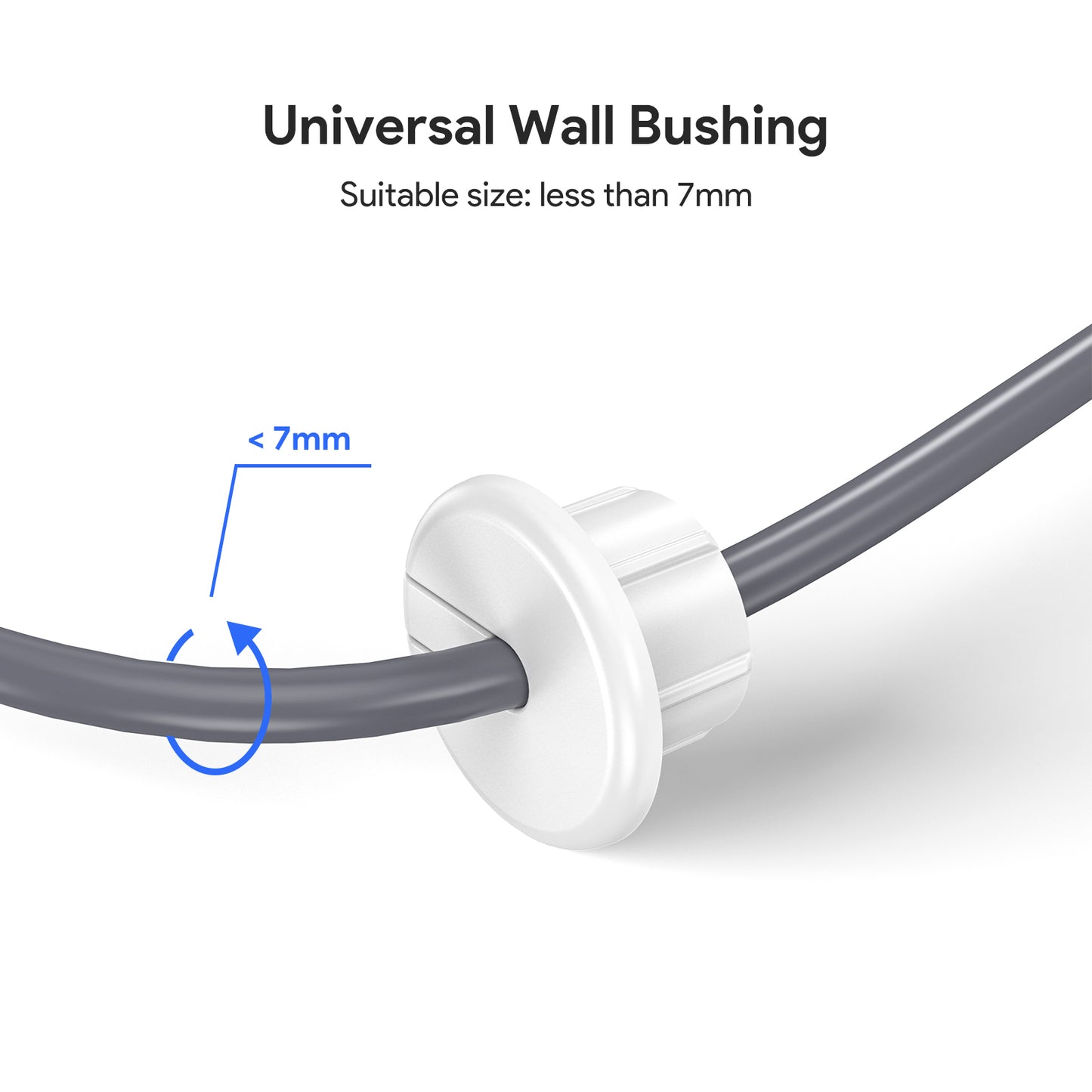 Starlink Cable Wall Bushing – White Weather-Resistant Wall Feed-Through Kit