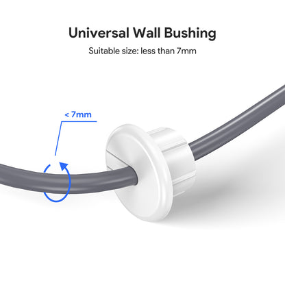 Starlink Cable Wall Bushing – White Weather-Resistant Wall Feed-Through Kit