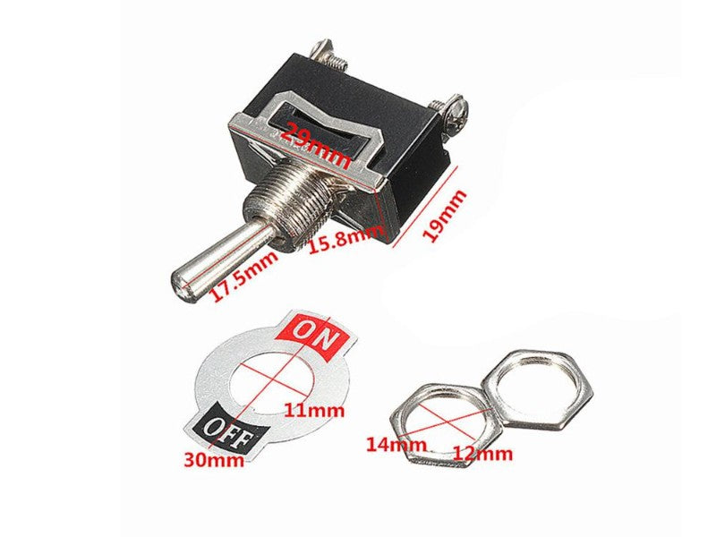 Toggle Switch Heavy Duty ON-OFF SPST 2 Pin Screw Terminal