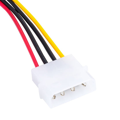 Black Female SATA to White Male 4-pin LP4 Molex Power Connector Adapter Cable