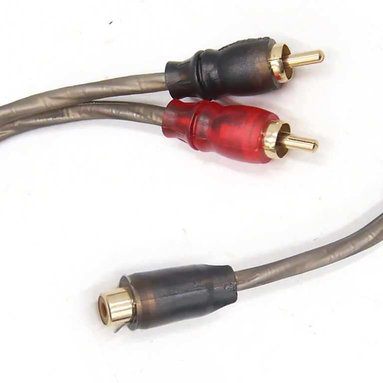 RCA Audio Y Splitter Cable 1x Female to 2x Male Adapter Lead