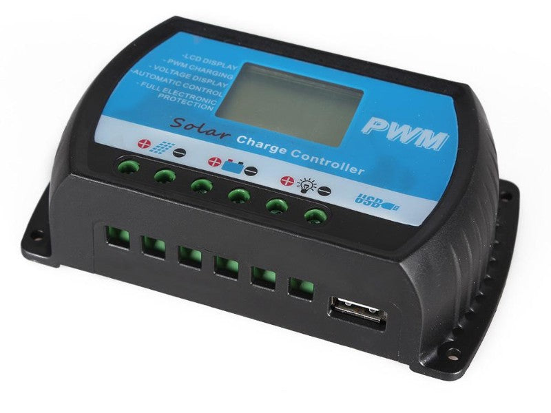 RTD1230 30A PWM Solar Charge Controller 12V/24V with LCD display and USB port