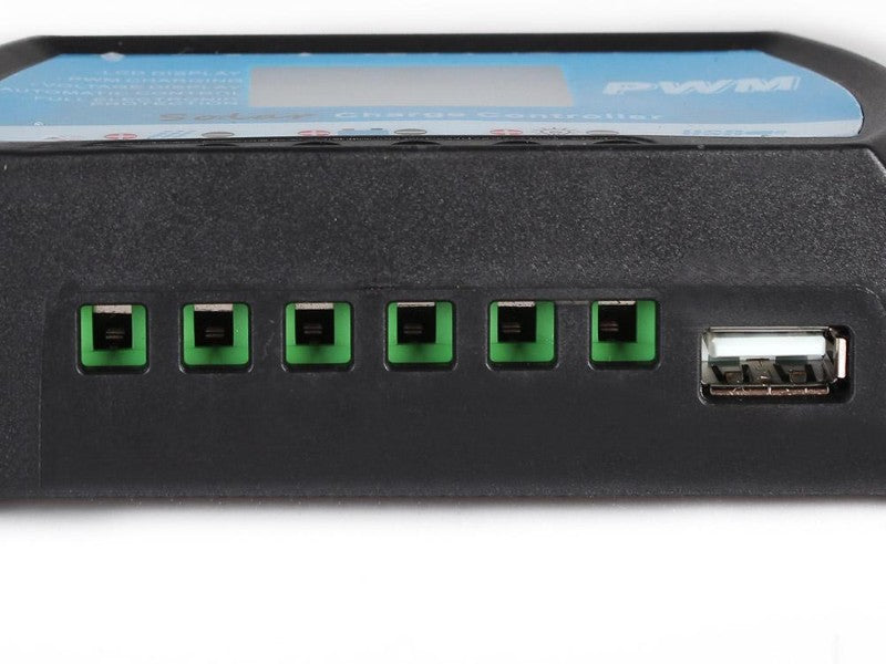 RTD1230 solar charge controller – screw terminal wiring connections