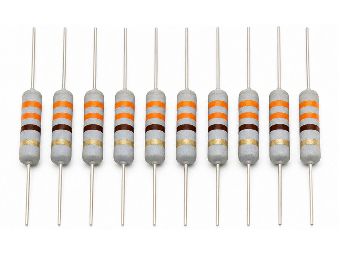 330Ω 2W Axial Metal Oxide Flameproof Resistors 10 Pack